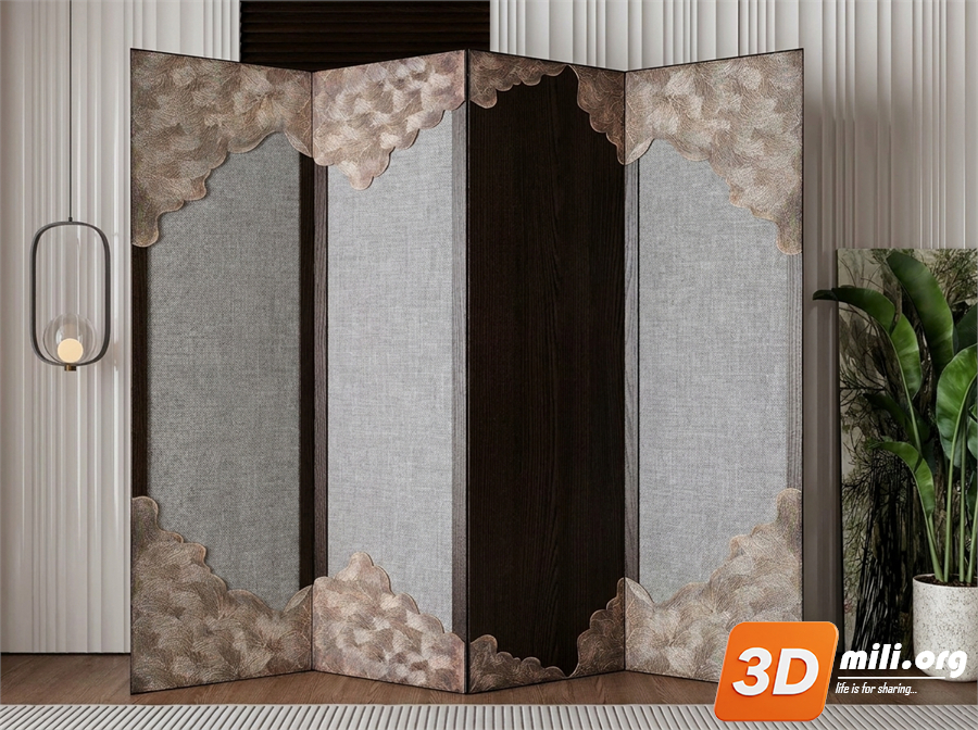 Folding screen Skp Files 